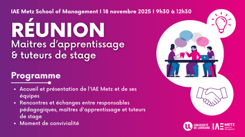 Réunion maitres d'apprentissage
