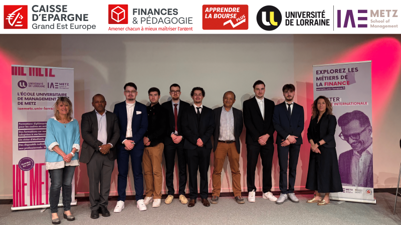 Remise des prix pour le concours "Apprendre en Bourse", participation et victoire des étudiants en M1 Finance Internationale