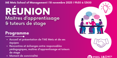 Réunion maitres d'apprentissage