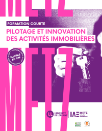 Brochure de présentation formation courte "Pilotage et innovation des activités immobilières"