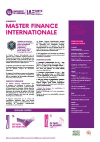 Plaquettes Master Finance Internationale 