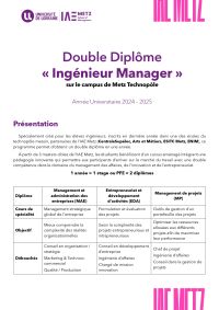 Plaquette Ingénieur Manager