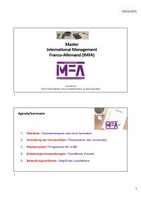 International Management Franco-Allemand