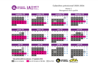 Calendrier alternance 2025-2026 - M2 Management de la Qualité