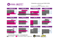 Calendrier alternance 2025-2026 - M1 Gestion Production Logistique, Achats