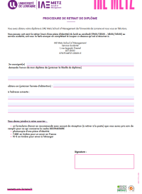 Récupération diplome