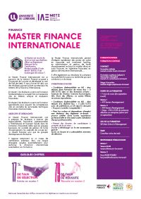 Plaquette Master Finance Internationale 