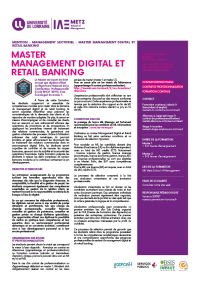 Plaquette Master Management digital et retail banking