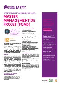 Plaquette Master 2 Management de Projet (FOAD)
